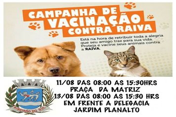CAMPANHA DE VACINAÇÃO CONTRA RAIVA
