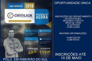 PÓLO DA FACULDADE CATÓLICA PAULISTA EM RIBEIRÃO DO SUL