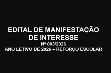 EDITAL DE MANIFESTAÇÃO DE INTERESSE Nº 003/2026