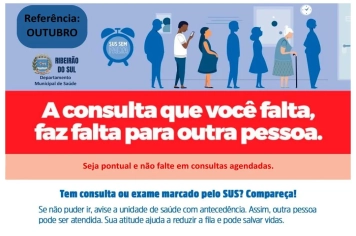 Seja pontual e não falte em consultas agendadas