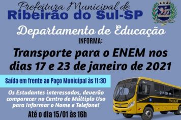 TRANSPORTE PARA O ENEM