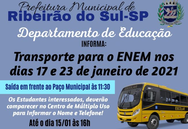 TRANSPORTE PARA O ENEM